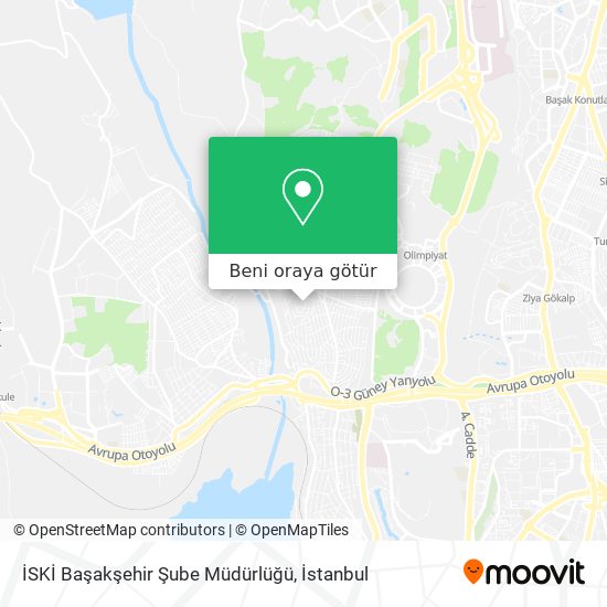 İSKİ Başakşehir Şube Müdürlüğü harita