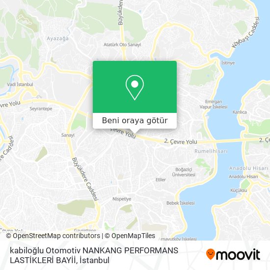 kabiloğlu Otomotiv NANKANG PERFORMANS LASTİKLERİ BAYİİ harita