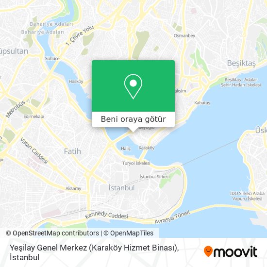 Yeşilay Genel Merkez (Karaköy Hizmet Binası) harita