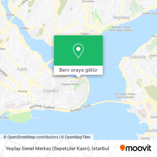 Yeşilay Genel Merkez (Sepetçiler Kasrı) harita