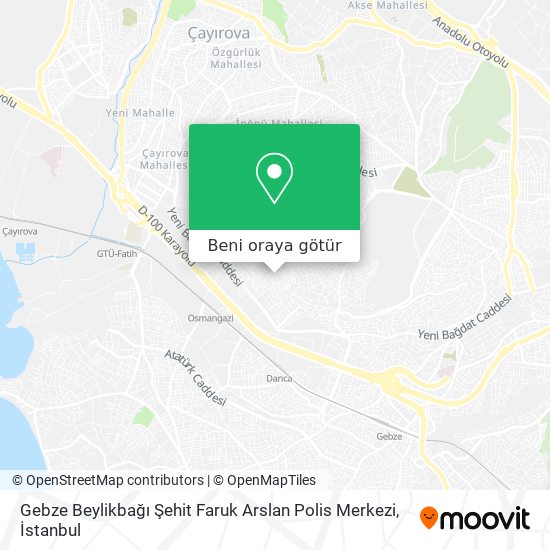 Gebze Beylikbağı Şehit Faruk Arslan Polis Merkezi harita