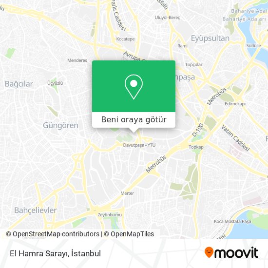 El Hamra Sarayı harita