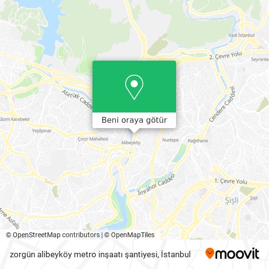 zorgün alibeyköy metro inşaatı şantiyesi harita