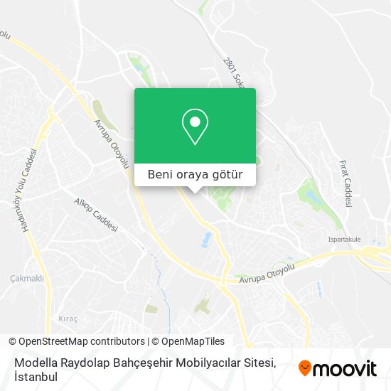 Modella Raydolap Bahçeşehir Mobilyacılar Sitesi harita