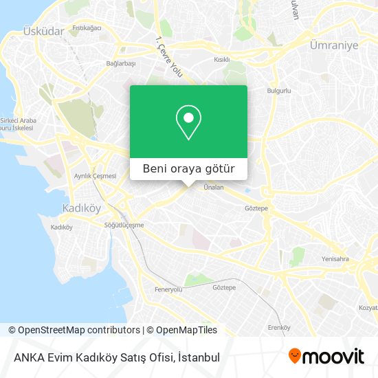 ANKA Evim Kadıköy Satış Ofisi harita