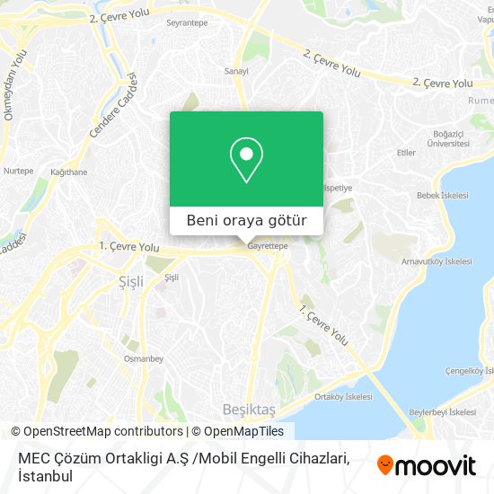 MEC Çözüm Ortakligi A.Ş /Mobil Engelli Cihazlari harita