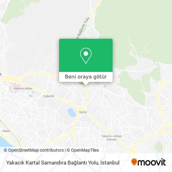 Yakacık Kartal Samandıra Bağlantı Yolu harita