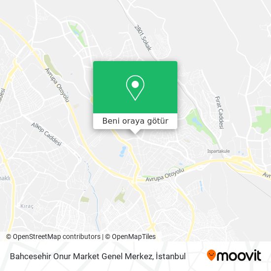 Bahcesehir Onur Market Genel Merkez harita