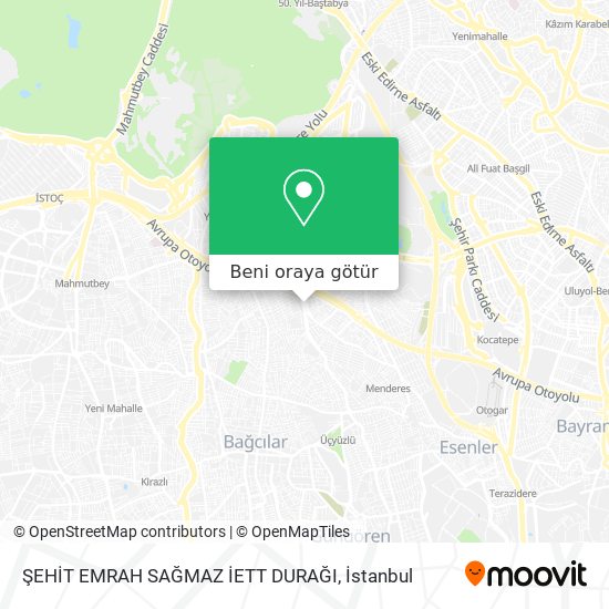 ŞEHİT EMRAH SAĞMAZ İETT DURAĞI harita