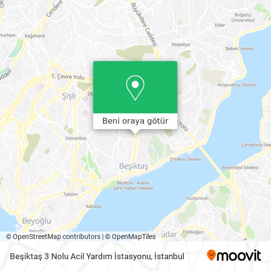 Beşiktaş 3 Nolu Acil Yardım İstasyonu harita