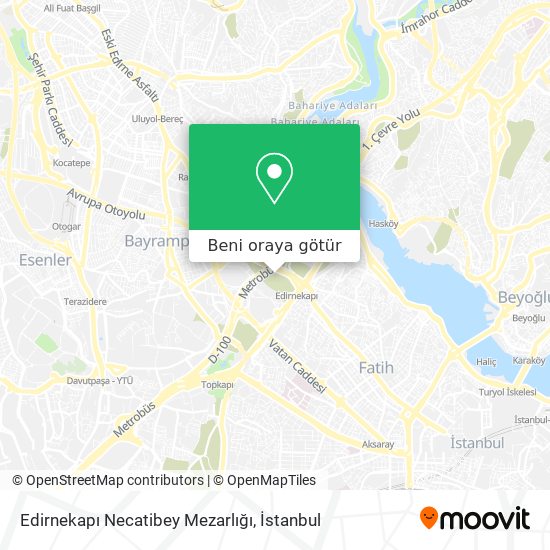 Edirnekapı Necatibey Mezarlığı harita