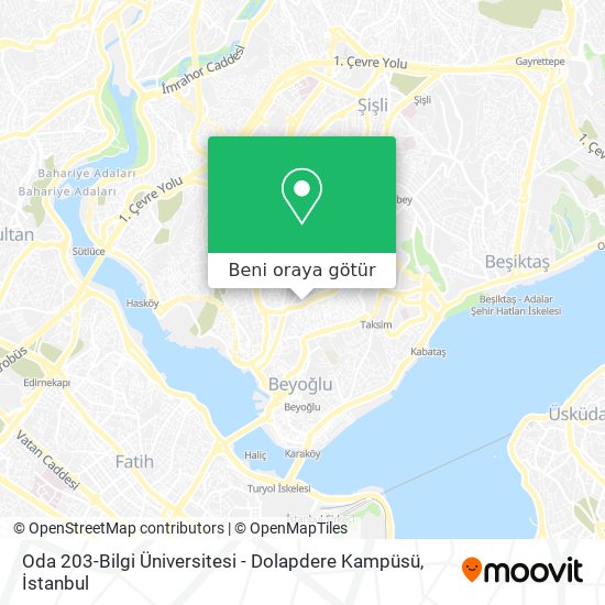 Oda 203-Bilgi Üniversitesi - Dolapdere Kampüsü harita
