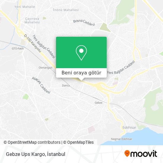 Gebze Ups Kargo harita