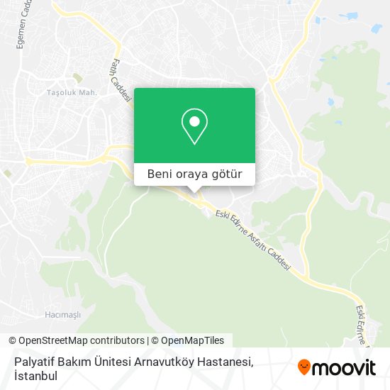 Palyatif Bakım Ünitesi Arnavutköy Hastanesi harita