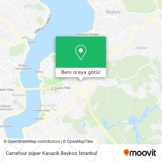 Carrefour süper Kavacık Beykoz harita