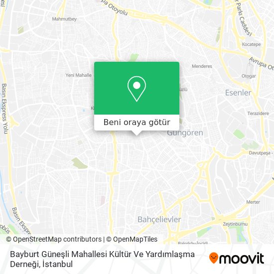Bayburt Güneşli Mahallesi Kültür Ve Yardımlaşma Derneği harita