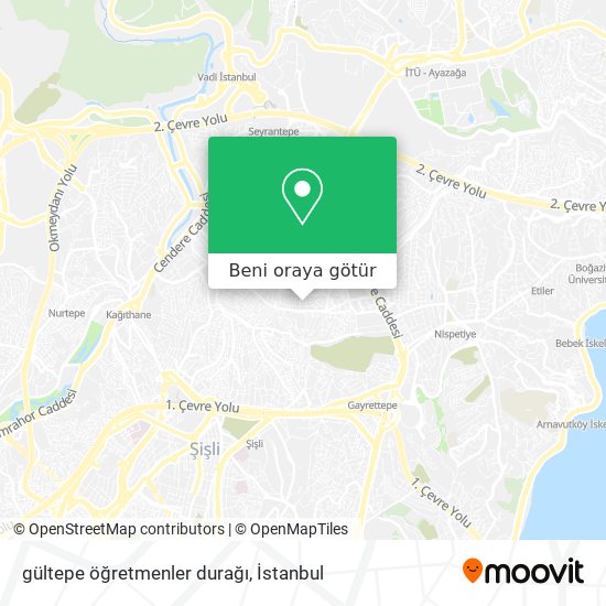 gültepe öğretmenler durağı harita