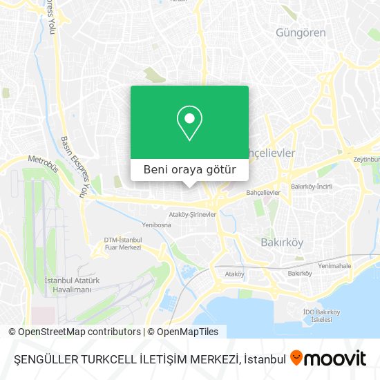 ŞENGÜLLER TURKCELL İLETİŞİM MERKEZİ harita
