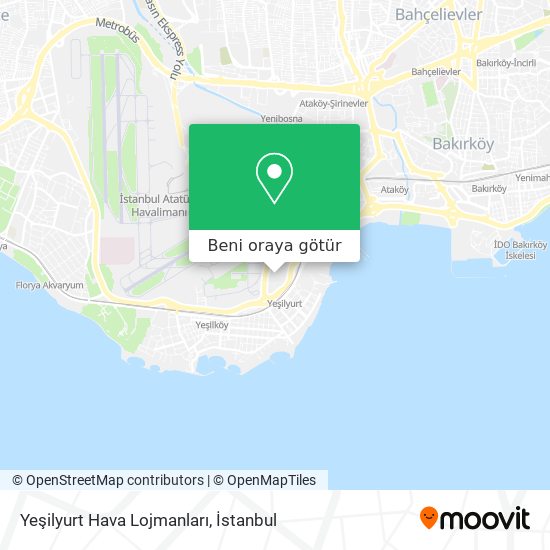 Yeşilyurt Hava Lojmanları harita