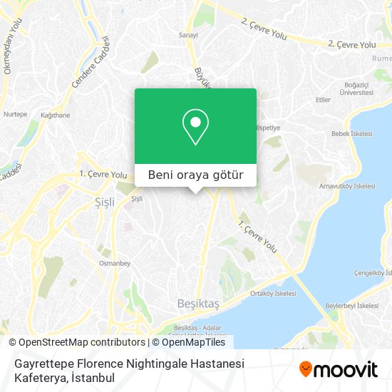 Gayrettepe Florence Nightingale Hastanesi Kafeterya harita