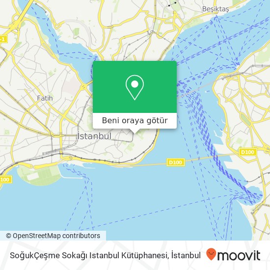 SoğukÇeşme Sokağı Istanbul Kütüphanesi harita