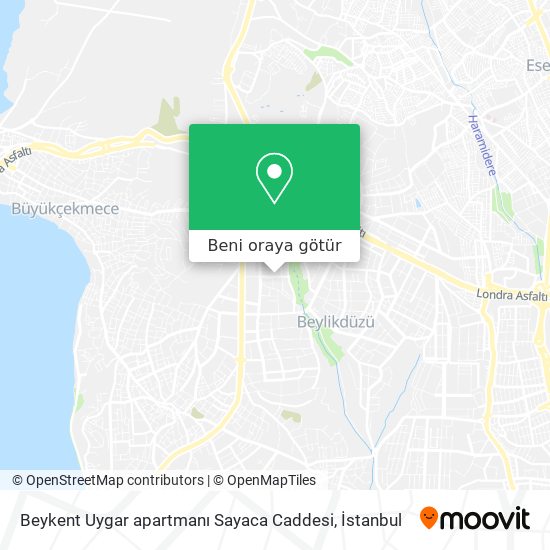 Beykent Uygar apartmanı Sayaca Caddesi harita