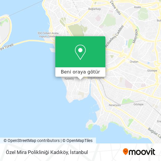 Özel Mira Polikliniği Kadıköy harita