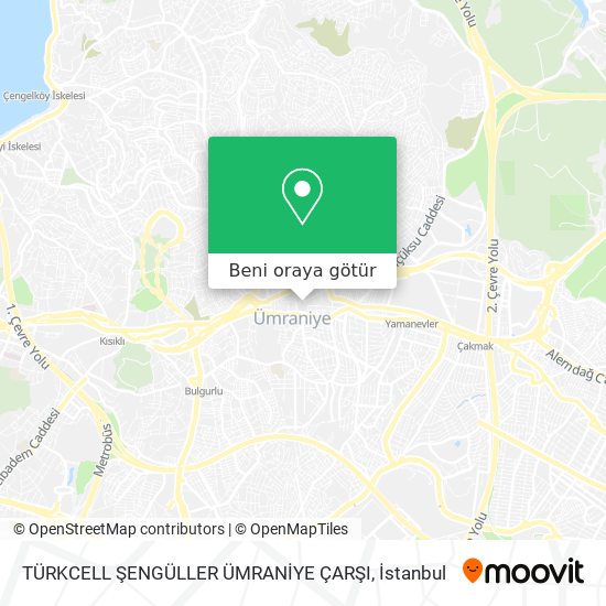 TÜRKCELL ŞENGÜLLER ÜMRANİYE ÇARŞI harita