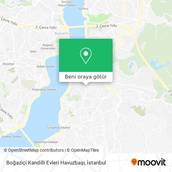 Boğaziçi Kandilli Evleri Havuzbaşı harita