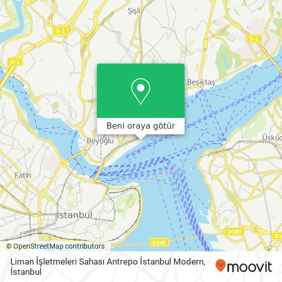 Liman İşletmeleri Sahası Antrepo İstanbul Modern harita