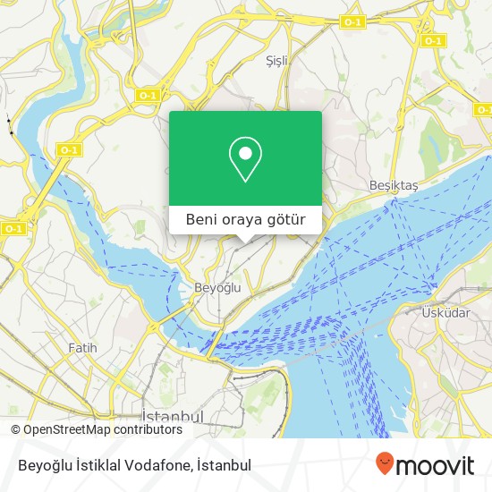 Beyoğlu İstiklal Vodafone harita