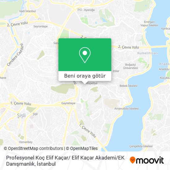 Profesyonel Koç Elif Kaçar/ Elif Kaçar Akademi / EK Danışmanlık harita