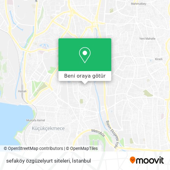 sefaköy özgüzelyurt siteleri harita