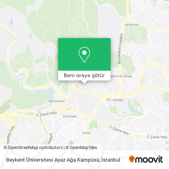 Beykent Üniversitesi Ayaz Ağa Kampüsü harita