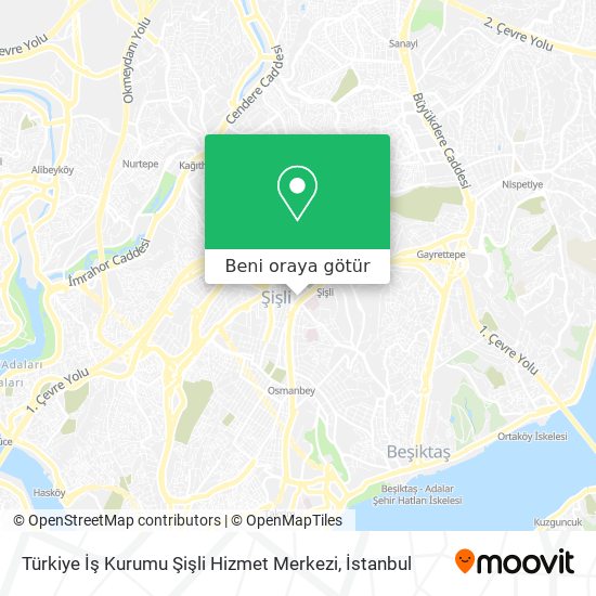 Türkiye İş Kurumu Şişli Hizmet Merkezi harita