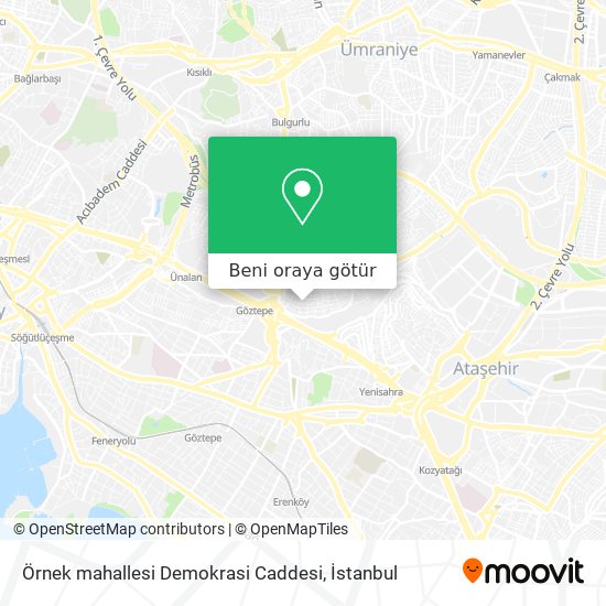 Örnek mahallesi Demokrasi Caddesi harita