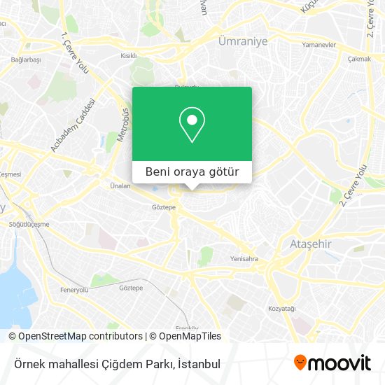 Örnek mahallesi Çiğdem Parkı harita