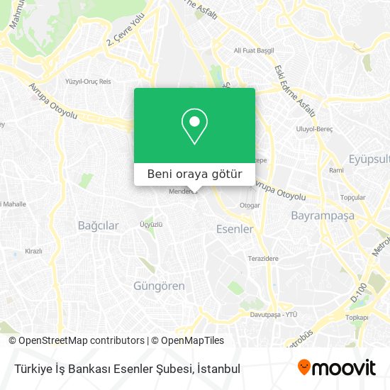 Türkiye İş Bankası Esenler Şubesi harita