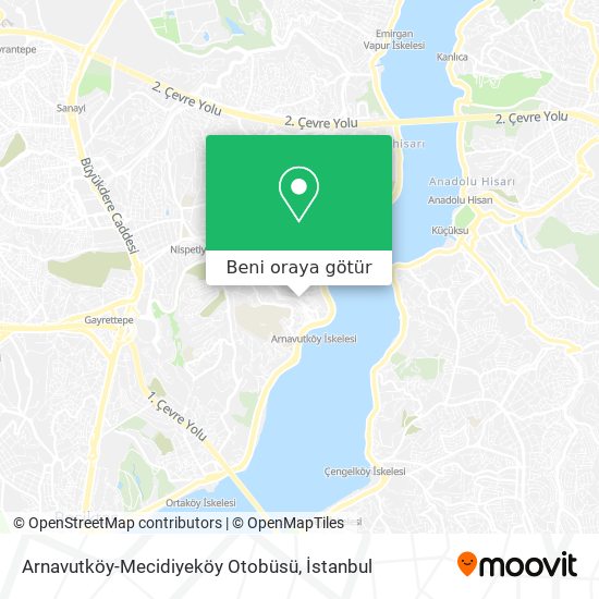 Arnavutköy-Mecidiyeköy Otobüsü harita