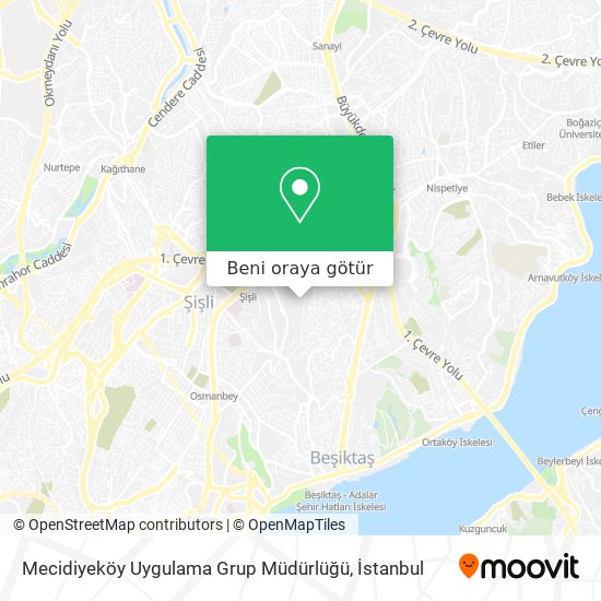 Mecidiyeköy Uygulama Grup Müdürlüğü harita