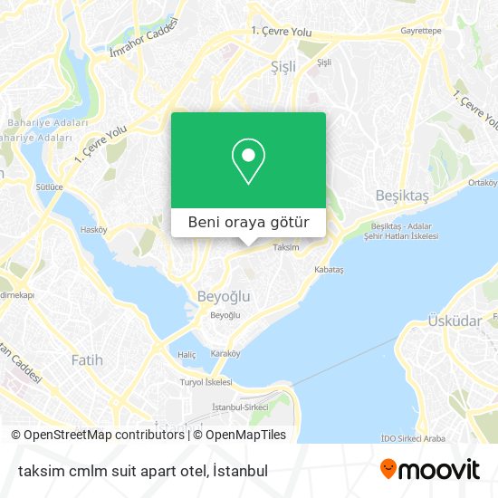 taksim cmlm suit apart otel harita