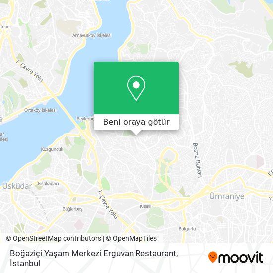 Boğaziçi Yaşam Merkezi Erguvan Restaurant harita