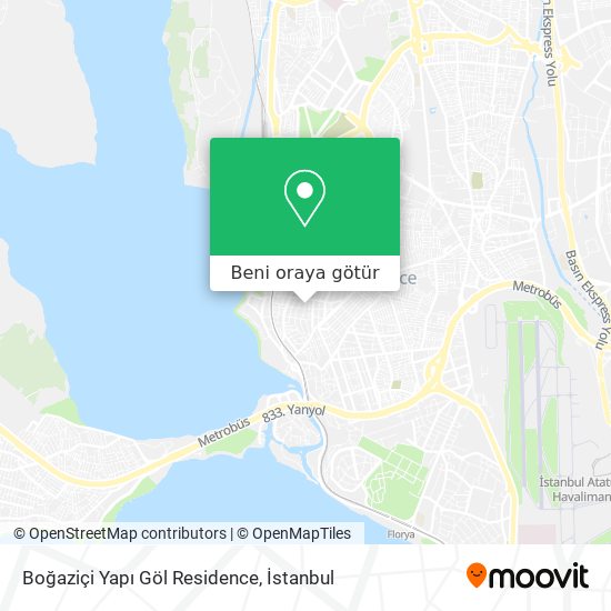 Boğaziçi Yapı Göl Residence harita