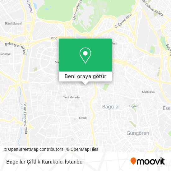 Bağcılar Çiftlik Karakolu harita
