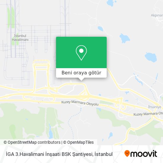 İGA 3.Havalimani İnşaati BSK Şantiyesi harita