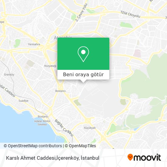 Karslı Ahmet Caddesi,İçerenköy harita