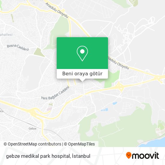 gebze medikal park hospital harita