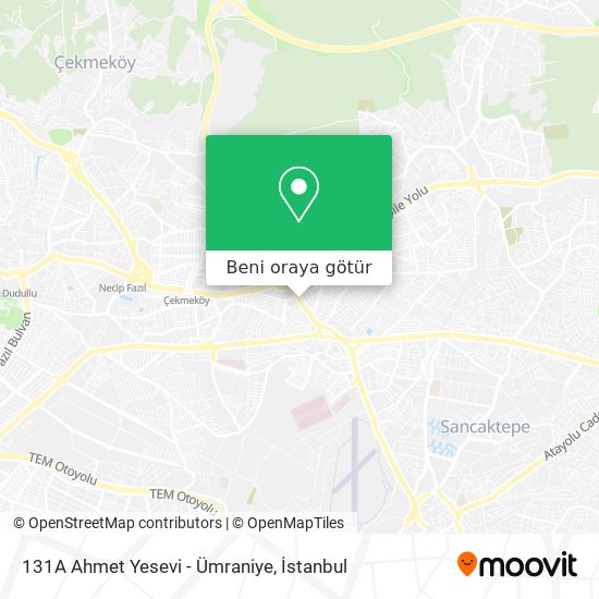 131A Ahmet Yesevi - Ümraniye harita