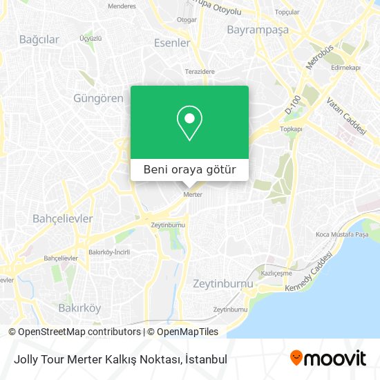 Jolly Tour Merter Kalkış Noktası harita