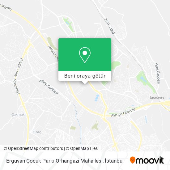 Erguvan Çocuk Parkı Orhangazi Mahallesi harita
